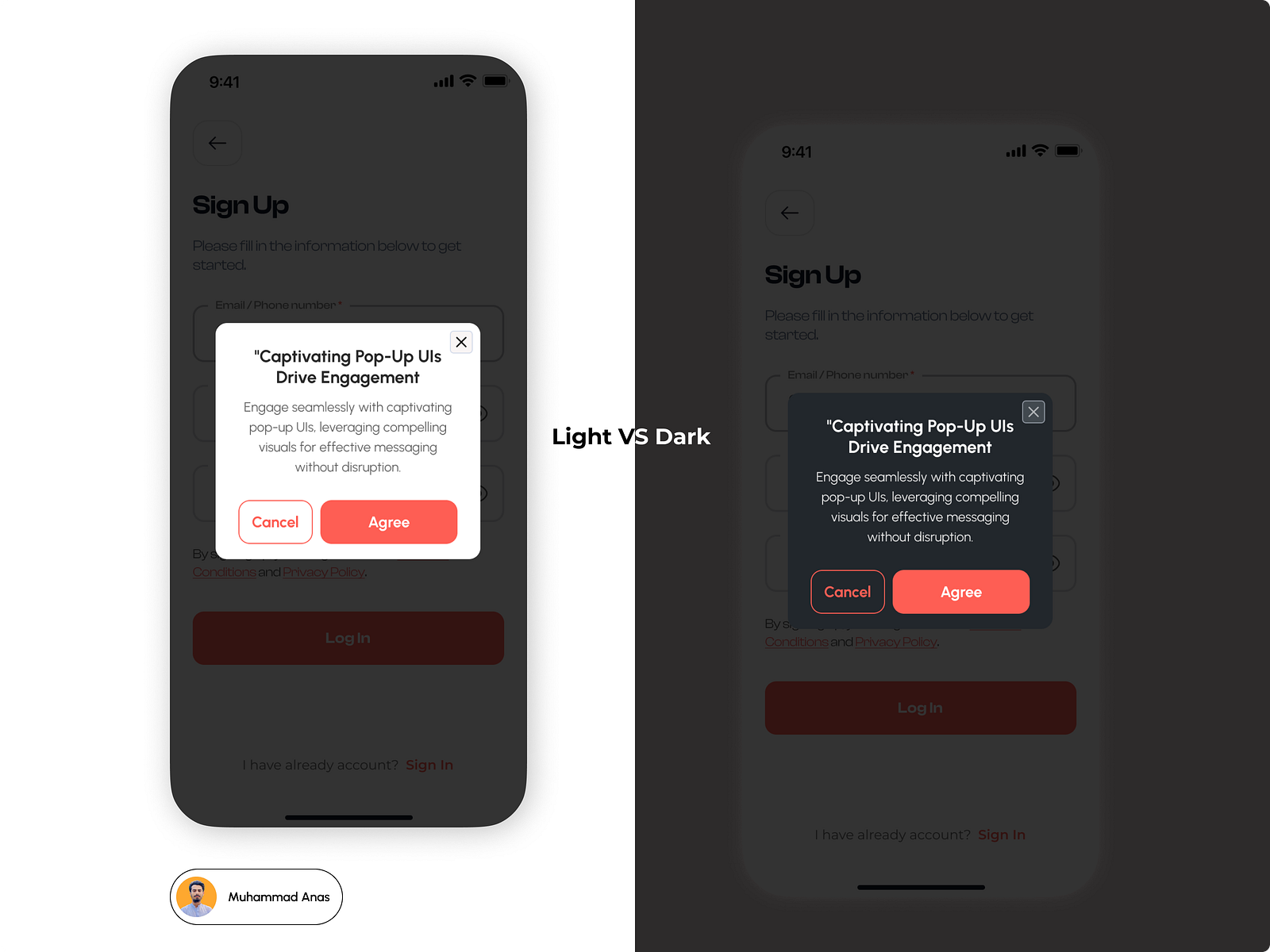 popup UI desing with great UX by Muhammad Anas on Dribbble
