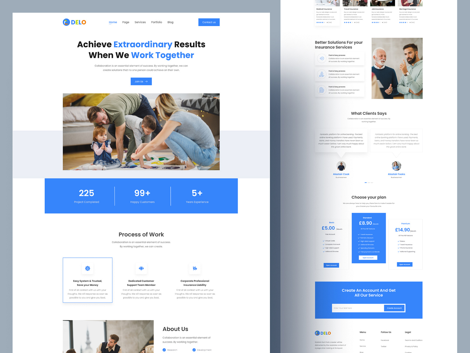 Insurance Landing Page Design by Habibur Rahman on Dribbble