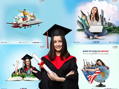 Study Abroad Poster | NSS Solution | Travel Poster abroad poster ads design advertising poster banner ads banner design branding branding design flyer design graphic design poster poster ads poster design shakib1wrk slider design social media ads social media design social media poster social media poster design travel poster travel poster design
