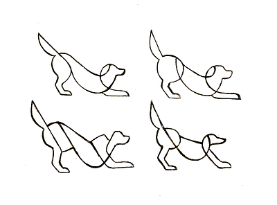 Dog play bow animal bow branding concept dog dog play bow drawing happy illustration labrador line logo logo pencil play saluki simple sketch