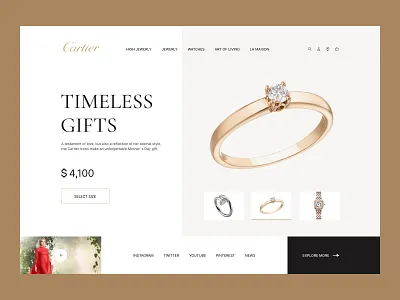 Jewelry Website - Concept clean design diamond earrings ecommerce elegant fashion jewel jewelery jewellery jewellery shop jewelry jewelry design jewelry shop jewelry website minimal necklace ring store website