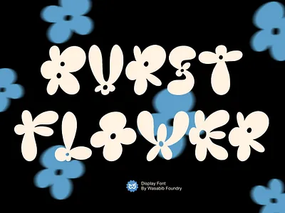 Burst Flower - Display Font alternate branding display display font fashion font fonts food graphicdesign ligature logotype magazine modern movie packaging poster typeface