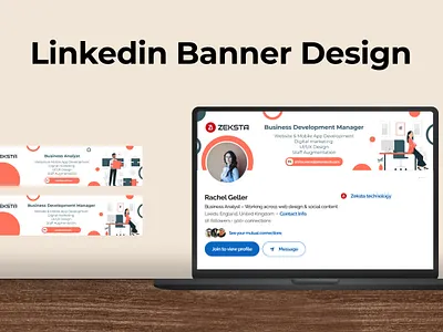 Linkedin Banner Design banner design branding design graphic design illustration linkedin banner logo photoshop typography ui ux vector