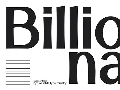 Billiona alternate branding disply font fashion font fonts graphicdesign ligature modern movie sans serif serif typeface