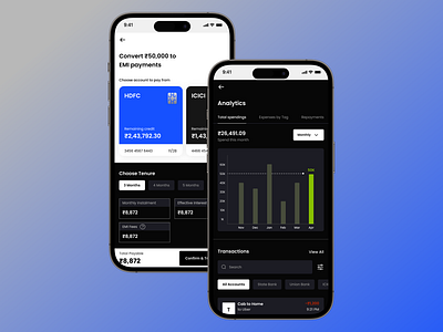 Fintech Mobile App UI Concept analytics appdesign application card fintech mobileapp ui uidesign uiux visualdesign