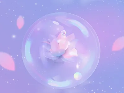 Tĩnh lặng balloon design gradient graphic graphic design illustration lotus pearl vector