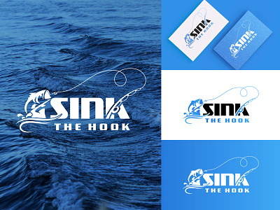 Sink The Hook Logo Design branding fishing fishing logo graphic design graphic designer logo logo design logo designer logo ideas logo inspiration logo type