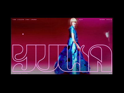 YULIA animation couture fashion graphic design interaction motion graphics typography ui website