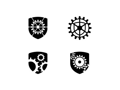 Tech shield brand branding design elegant emblem gear graphic design illustration logo logo designer logodesigner logotype mark minimalism minimalistic modern monochrome shield sign tech