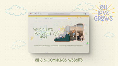 Oh love grows website design project on zid platform eccommerce kids kidsstore online store ui web design