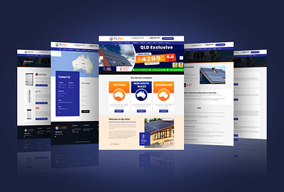 Website design for Sky Solar design graphic design logo ui ux website