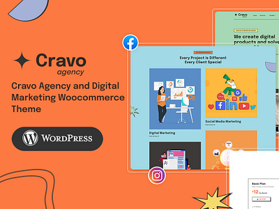 Cravo - Ultimate WordPress Theme for Startup, SaaS & Digital Age digitalmarketing opencart prestashop saas shopify woocommerce wordpress
