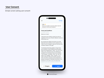 User Consent for T&Cs app branding confirmation design figma mobile tc terms terms and condition typography ui user consent