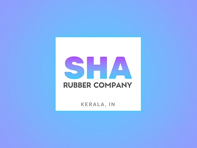 Branding: SHA Rubber Company brand name branding graphic design logo design