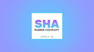 Branding: SHA Rubber Company brand name branding graphic design logo design