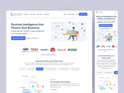 Lumenore - Website (Responsive) branding fresh look product design responsive ui ux website