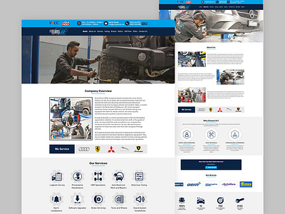 Website design for Eurojap Autowerks design logo ui ux webdesign website