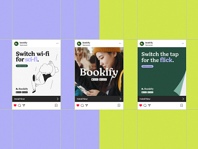 Bookify: Branding and Launch Campaign ads app books display ads feed google ads graphic design growth illustration instagram marketing mobile paid ads paid media social media ux