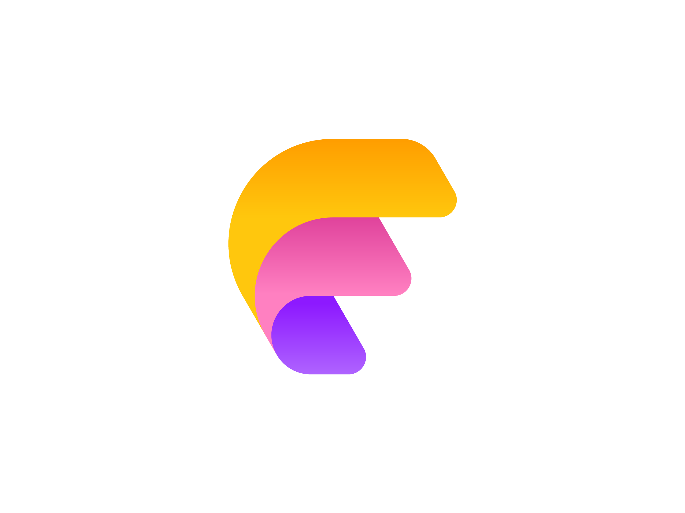 Abstract Letter F Logo For Sale
