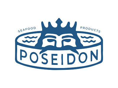 Poseidon seafood products branding character fish logo food logo god illustration king logo logo logotype man mark mascot ocean poseidon logo premium products sea seafood logos trident vector