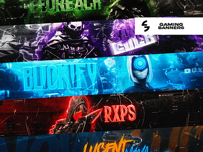 Gaming Banners 2024 | By GstaikDesigns banner and logo banner header fiverr fiverr banner free freebie game gaming design gfx graphics design twitter