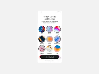 Emotion Picker app app design design emotion emotions interface onboarding picker ui ux