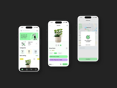 Ecolife plant buying app app design ecommerce mobile app plant care app ui design ux design