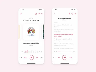 Music Playlist mobile app ui ux