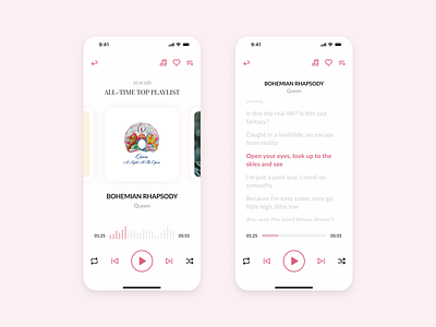 Music Playlist mobile app ui ux