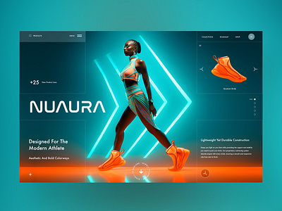 NuAura Beta Web Ui Landing Design Shot ai branding design futuristic graphic design illustration nft photography sneakers techwear ui ui design ux ux design web design