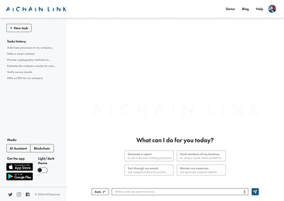 AIChain Link Web App design figma ui ux website