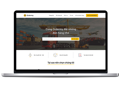 Landing page Ordermy ui