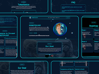 RoboTrump Meme Coin Landing Page bitcoin btc crypto landing page crypto landing page design crypto website crypto website design cryptocurrency eth meme coin meme coin landing page meme coin website meme token landing page meme token website memecoin memecoin landing page memecoin landing page design memecoin website pepe solana solana meme coin