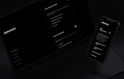 Minimal Portfolio Services Section clean darkui desktop figma minimal mobile portfolio ui ux webflow