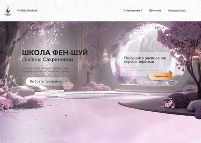 Feng Shui / Yoga school Web Design graphic design ui web design