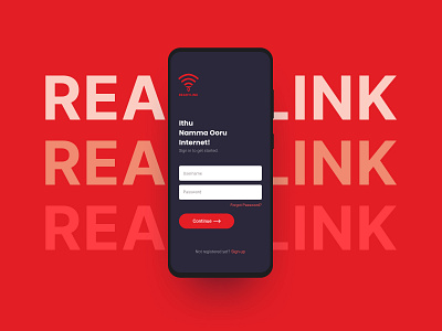 ISP Provider App Login app app ui internet internet service provider isp log in login mobile app mobile application mobile design mobile ui product design readylink responsive sign in signin ui ui ux user experience ux