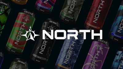 North Energy Drinks app branding design energy graphic design logo productdesign products typography ui ux vector website