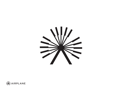 Airplane symbol air airplane branding flight logo logodesign logodesigner luxury mark propeller symbol ticket travelling