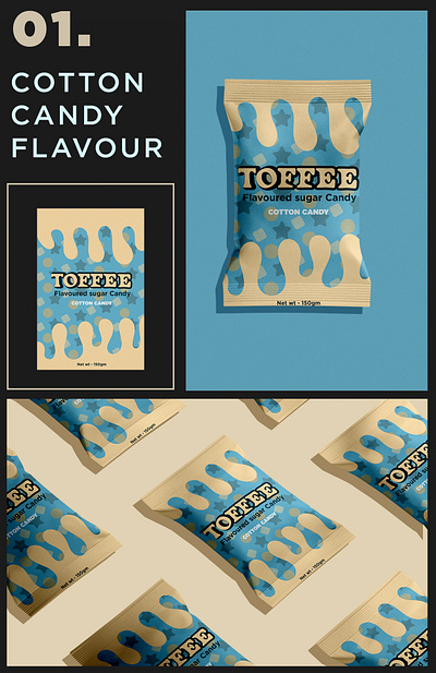 Packaging Design - TOFFEE (A Flavoured Sugar Candy) branding graphic design