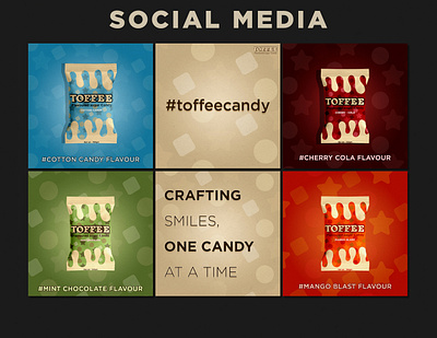 Social Media Post Design - TOFFEE (A Flavoured Sugar Candy) branding graphic design