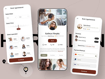 Salon app design barber barber shop app barbershop app beauty beauty salon design hair hair stylist app haircut haircut app hairdresser hairdresser app salon app salon app design salon booking salon booking app salons services saloon app design spa