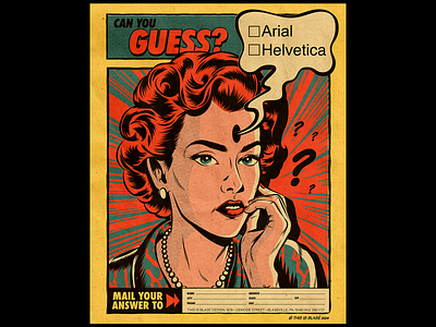 Can you guess? comics design funny illustration pop art retro surrealism typography vector vintage weird