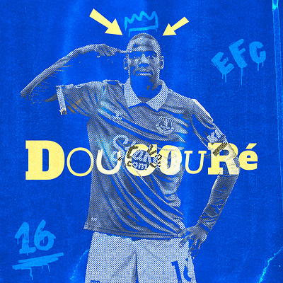Talisman project: Abdoulaye Doucouré abdoulaye doucouré art design everton football football player graphic design illustration premier league soccer typography