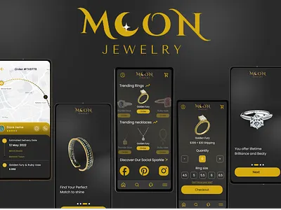 Jewelry app UI/UX case study app case study design graphic design jewelry moon ui uiux ux
