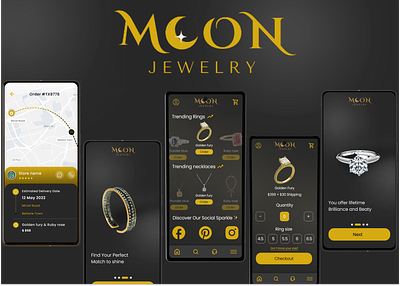 Jewelry app UI/UX case study app case study design graphic design jewelry moon ui uiux ux