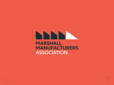 Marshall Manufacturers Association a letter association community factory labor m letter manufacture modern sharp simple