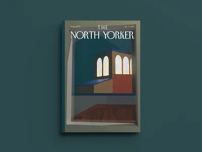 The North Yorker, Jan Issue 3d cover coverart design editorial illustration magazine