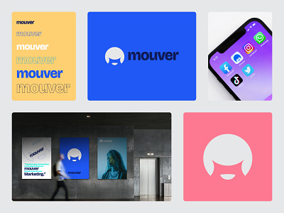 mouver Visual identity- Web3 Marketing Platform blockchain brand design brand identity branding design graphic design logo mascot minimal modern logo mouse universe verse web3