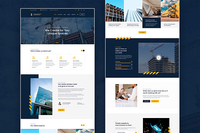 Constructo – Builder and Constructor Landing Page Figma Template architecture builder construction figma design figma download figma template industry landing page landing page template one page template renewable energy responsive design service solar energy solar panel ui design ui template web template webdesign webdesign template