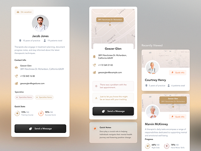 jacob cards clean dashboard design healthcare profile simple ui voit xandovoit